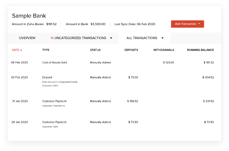 Banking & reconciliation - Zoho Books