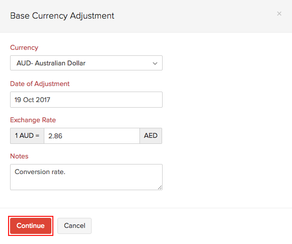 Base Currency Adjustments