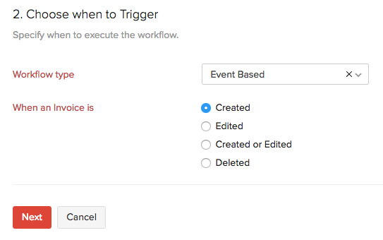 When to Trigger workflow