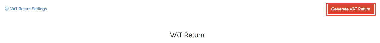 Generate VAT Return