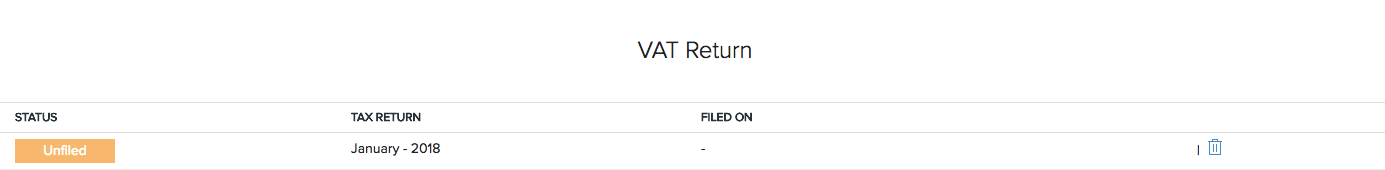 Generate VAT Return