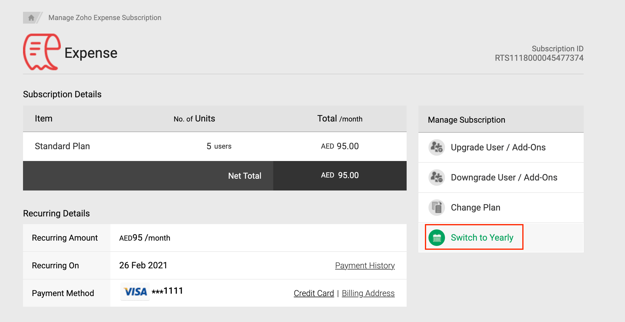 Upgrade Your Subscription