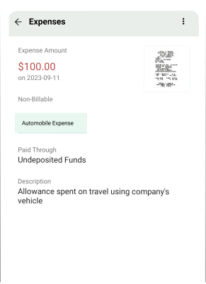 Manage expense easily with Zoho Billing's mobile app