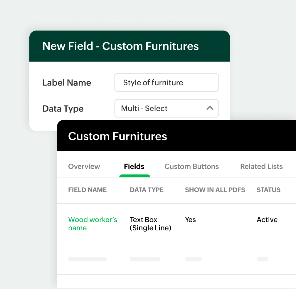 Preview of custom fields helping collect required information | Zoho Billing