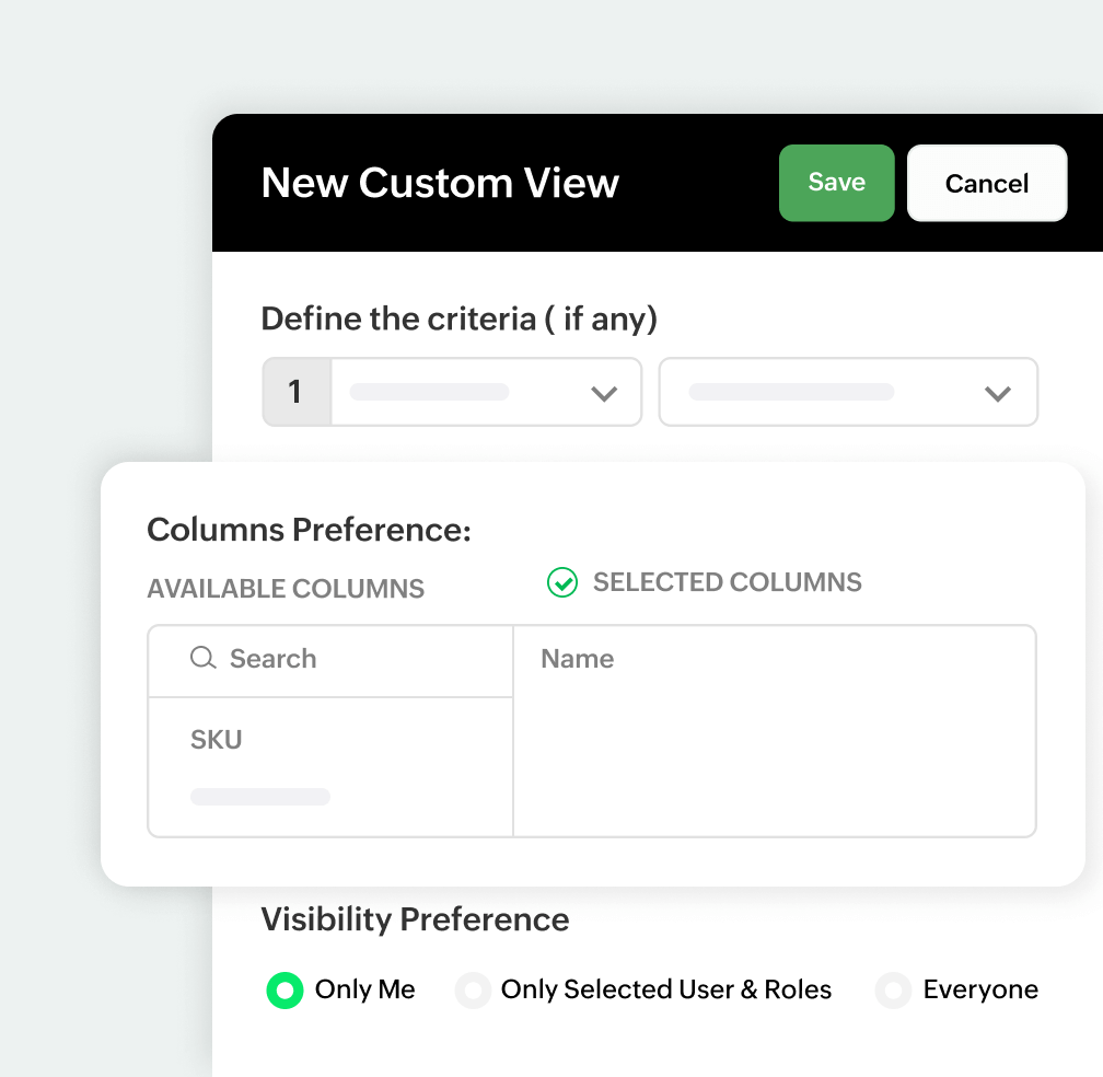 Preview of the custom views feature in action| Zoho Billing