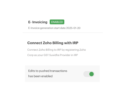 Integrate with e-invoicing system | Zoho Billing