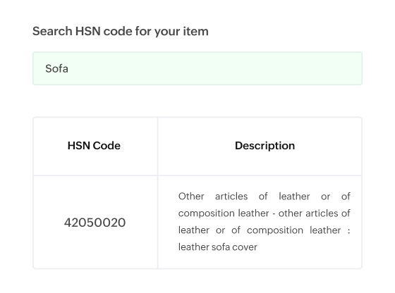 Categorize products and services with HSN/SAC codes for GST compliance | Zoho Billing