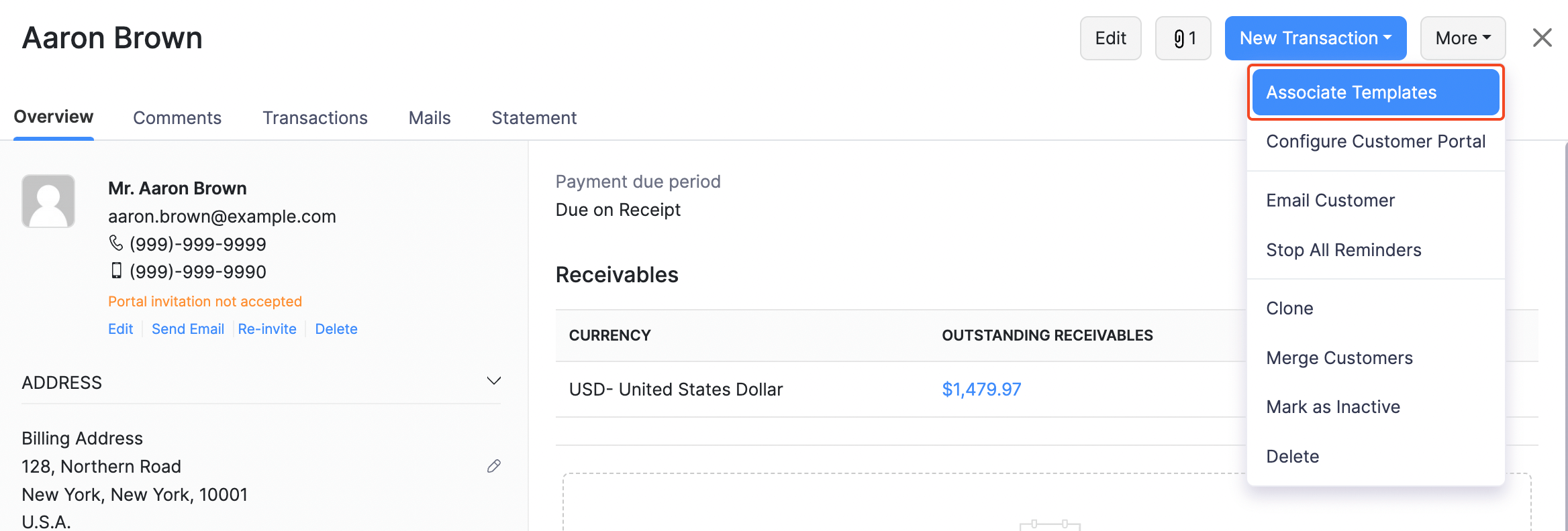 Customers - Associate Templates