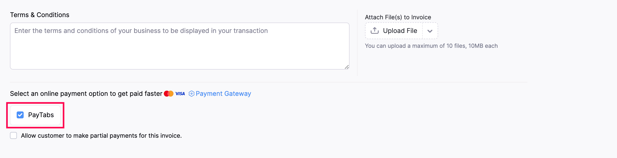 Edit PayTabs Credentials