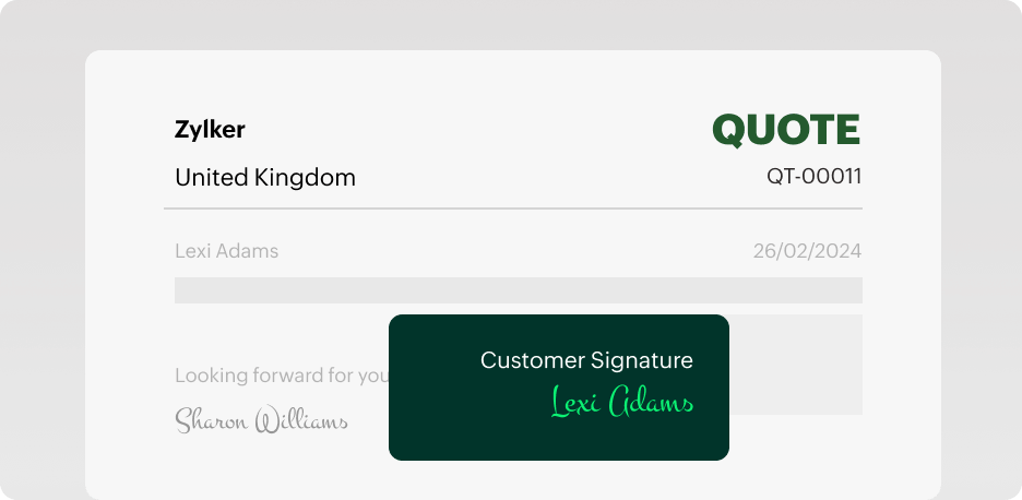  Tamper-proof documents. | Zoho Billing