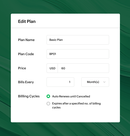 Easily adjust prices and billing cycles | Zoho Billing