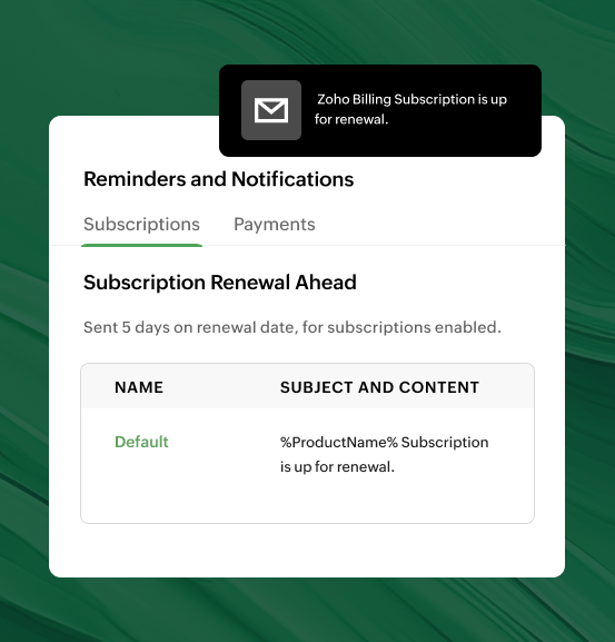 Automate notifications for key events to keep your customers up-to date | Zoho Billing