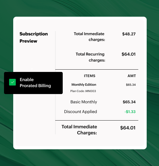 Automated proration calculation to keep strenuous calculations at bay | Zoho Billing