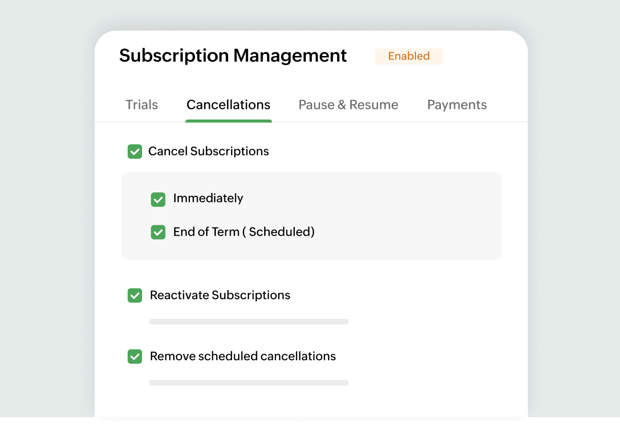 Smooth cancelation process | Zoho Billing Smooth cancelation process | Zoho Billing