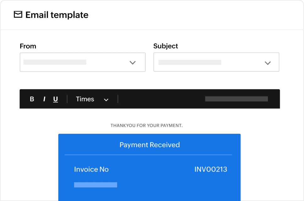Email template customization