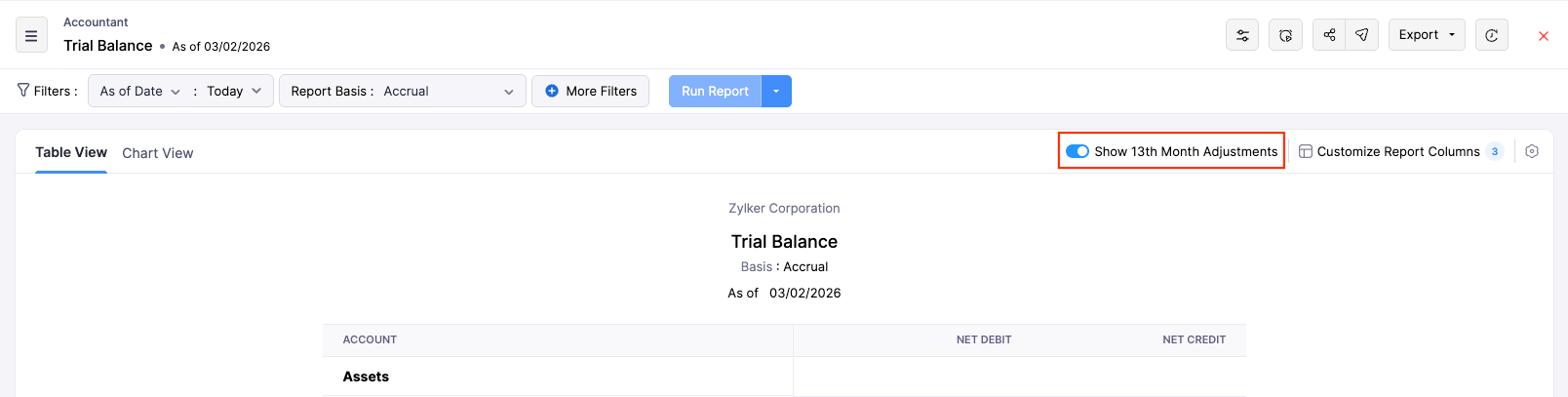 Trial Balance Adjustment