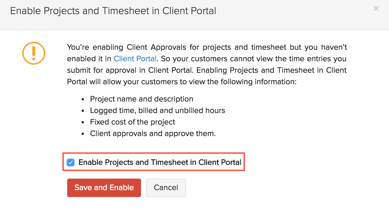 Enable Client Approval