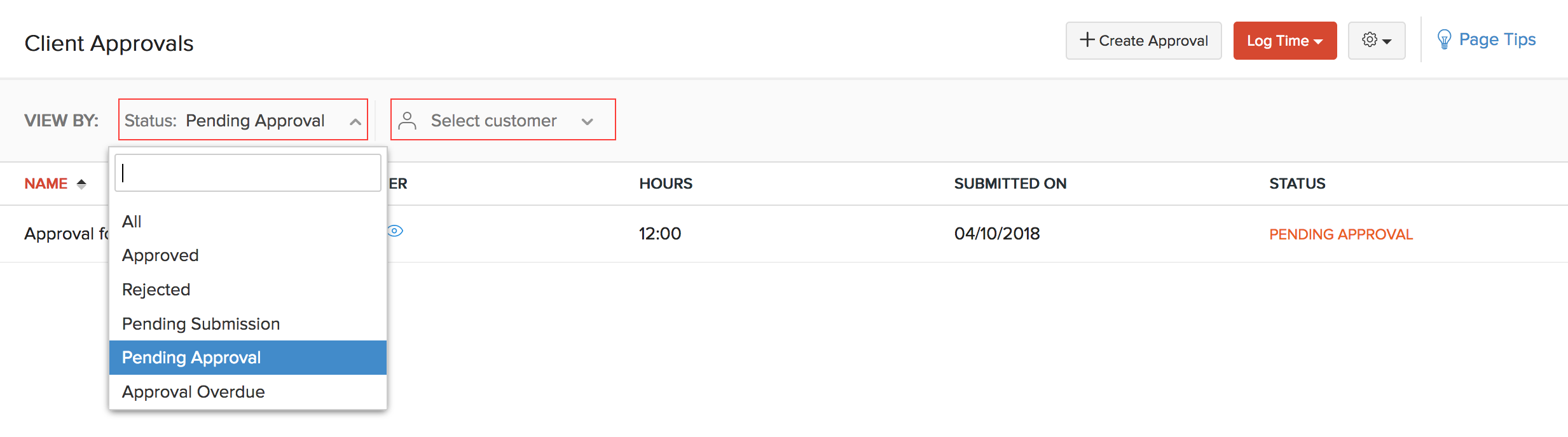 Other Actions in Client Approvals