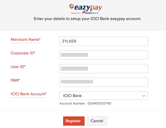 New eazypay account