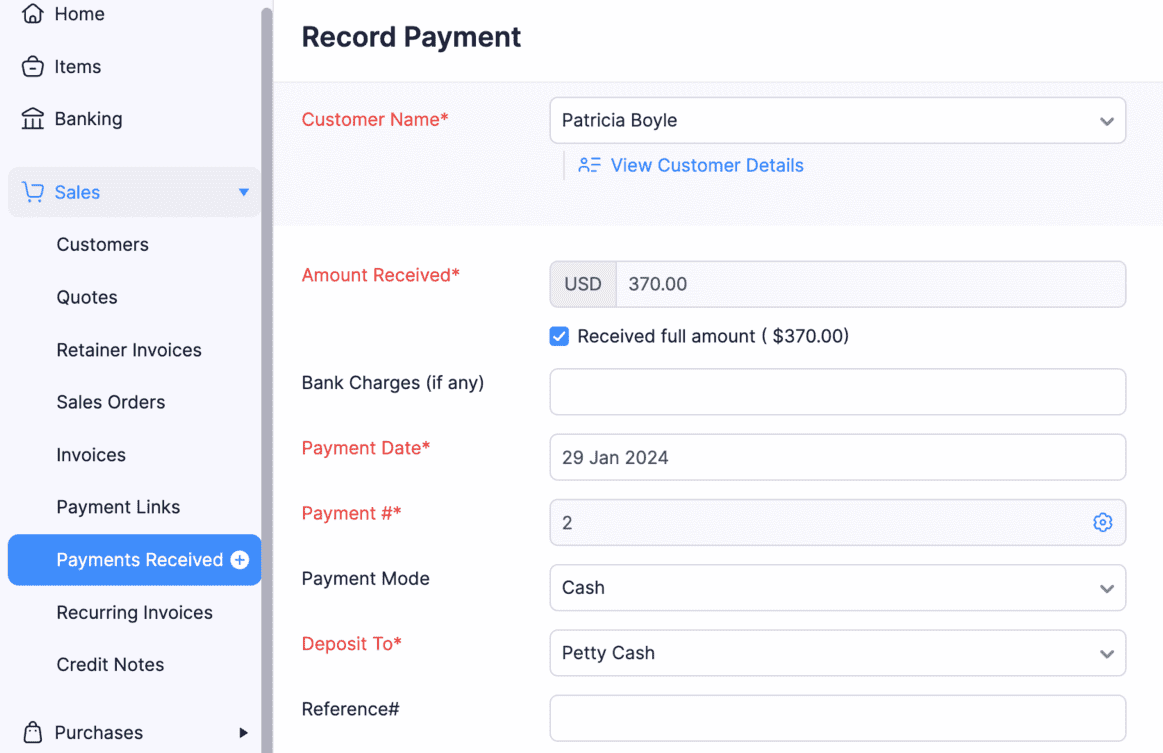 Record Payment
