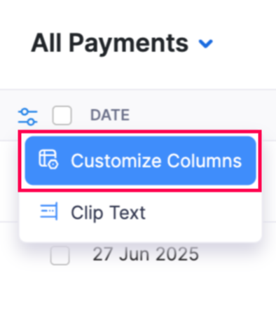 Customize Columns