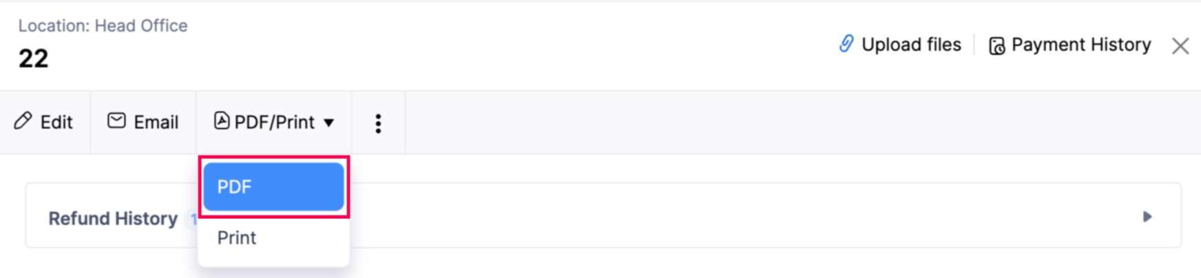 Download a Payment as a PDF