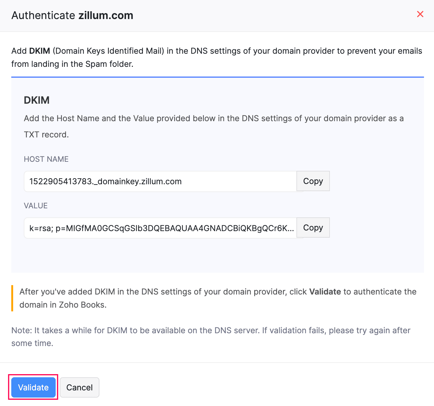 Add SPF and DKIM Records