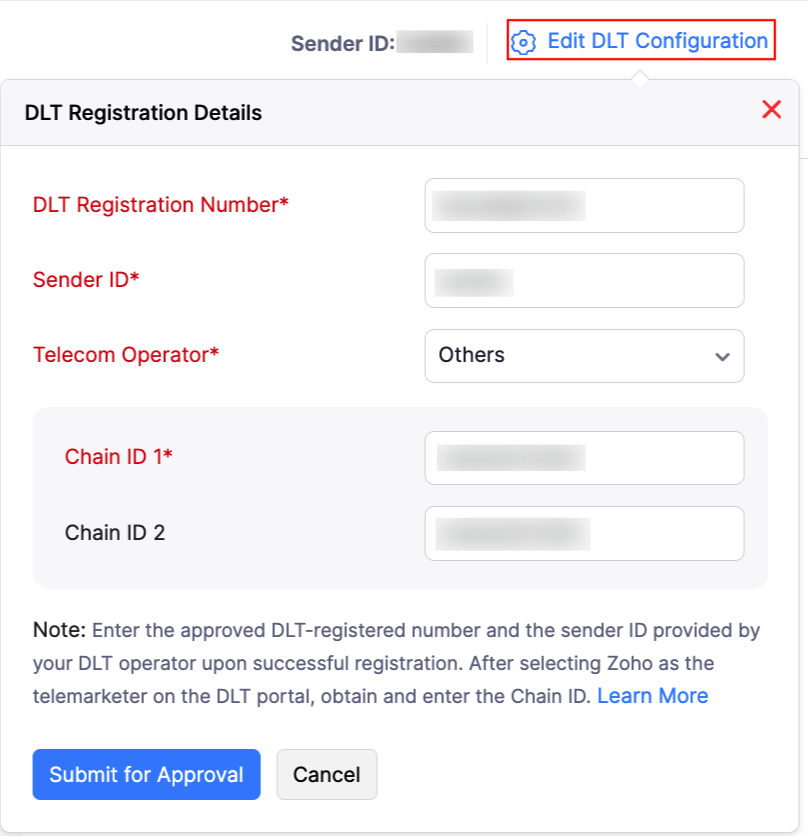 Edit DLT Configuration