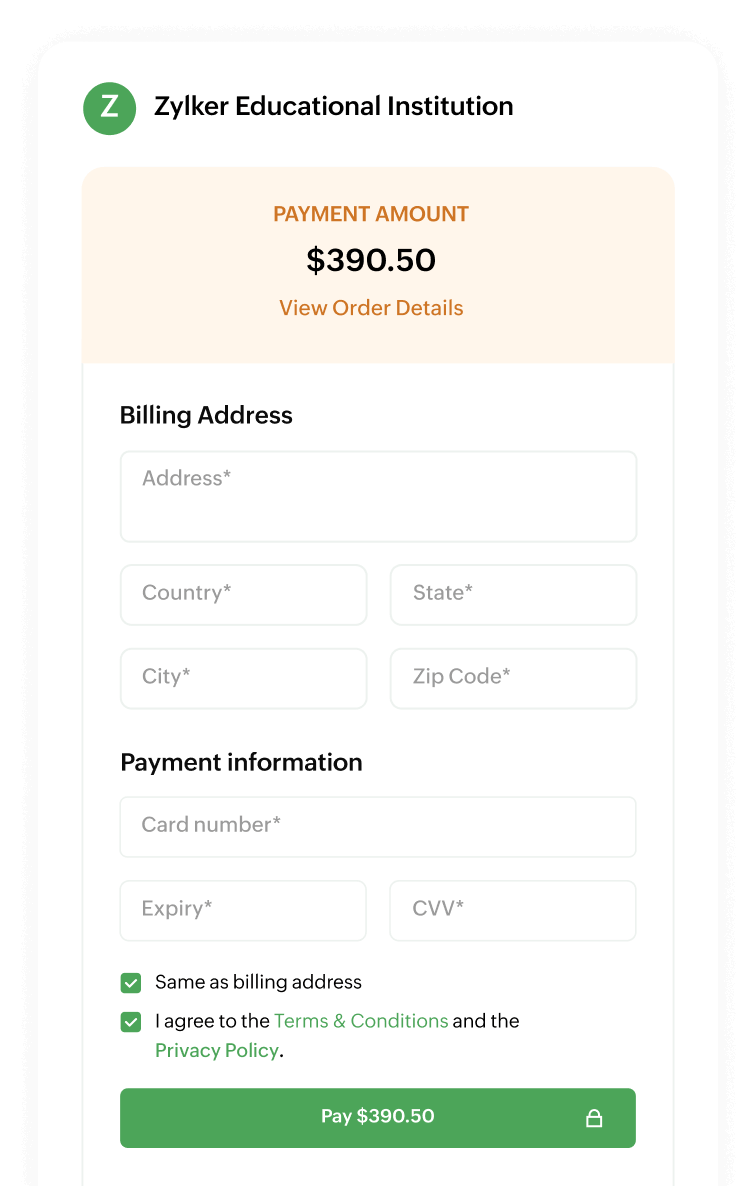 Preview of pricing widget