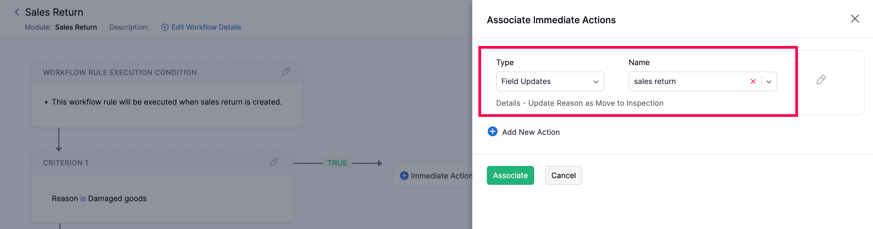 Associate Field Update