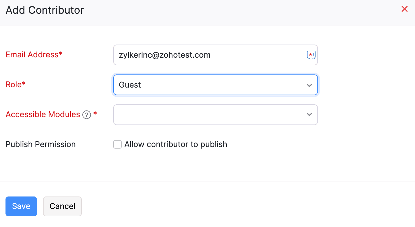 Add Contributor