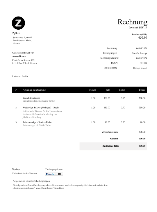 basic invoice template