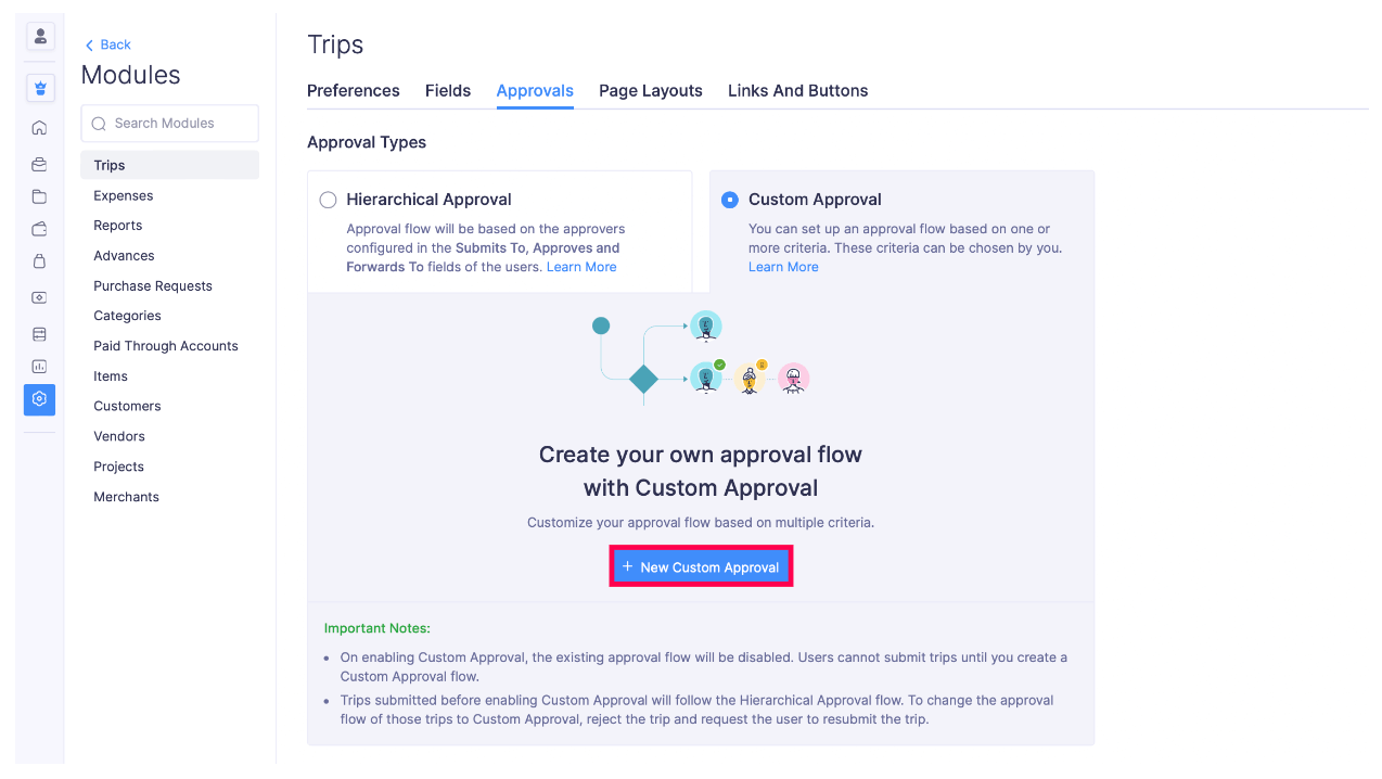 Configure Custom Approval