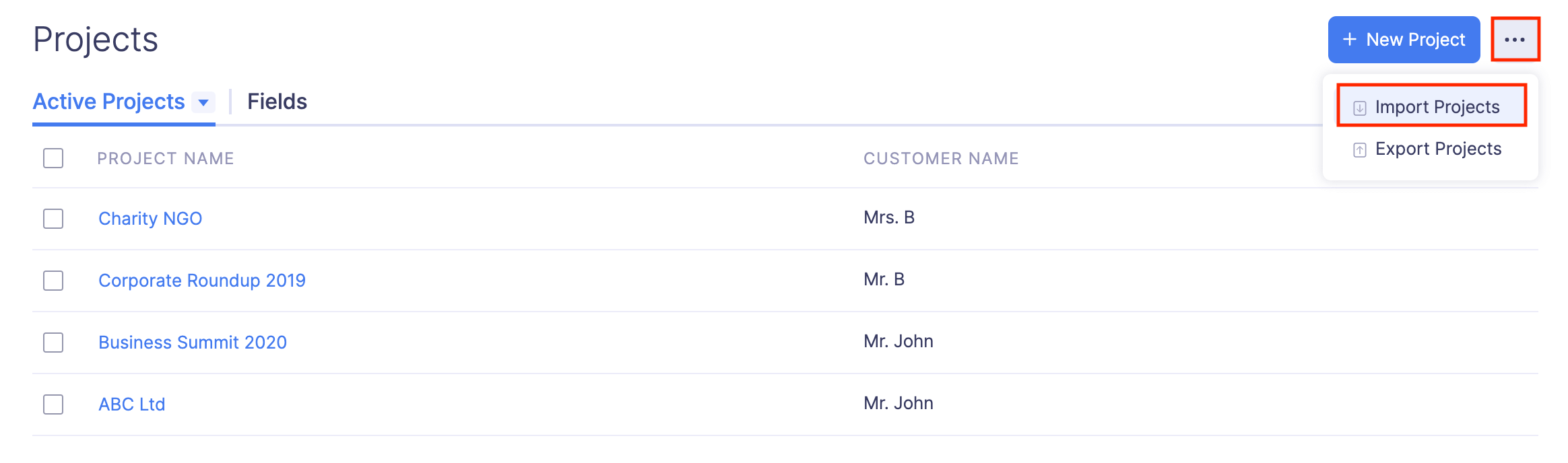 Import Projects