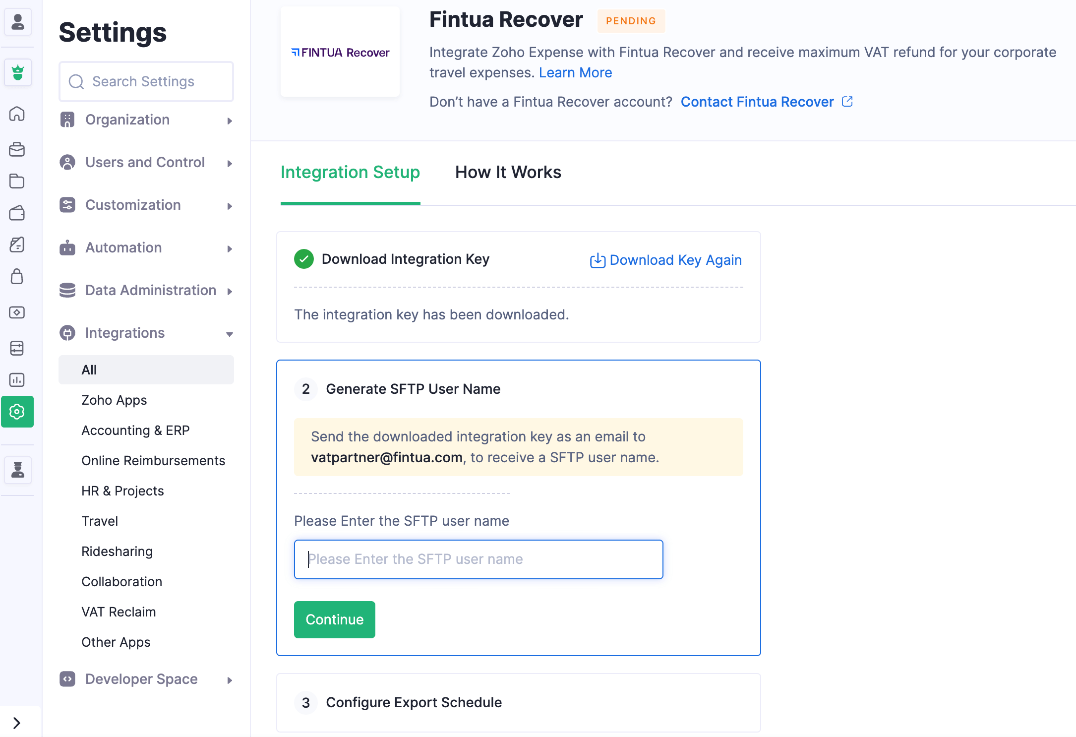 Enable the Integration