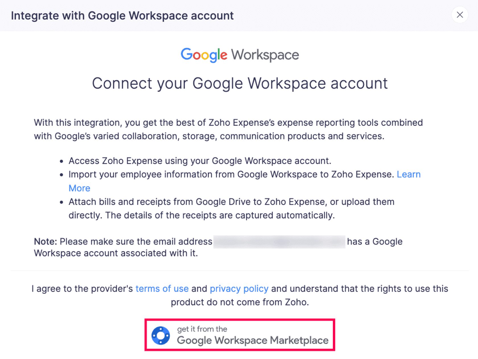 Connect your Google Workspace Account