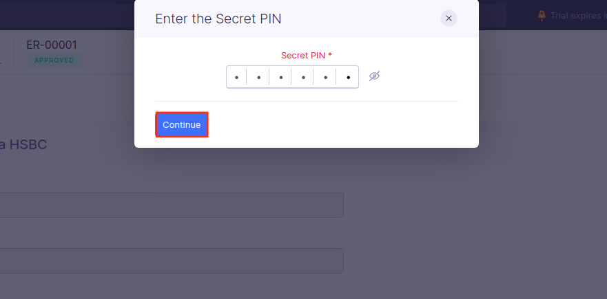 Reimburse Reports through HSBC