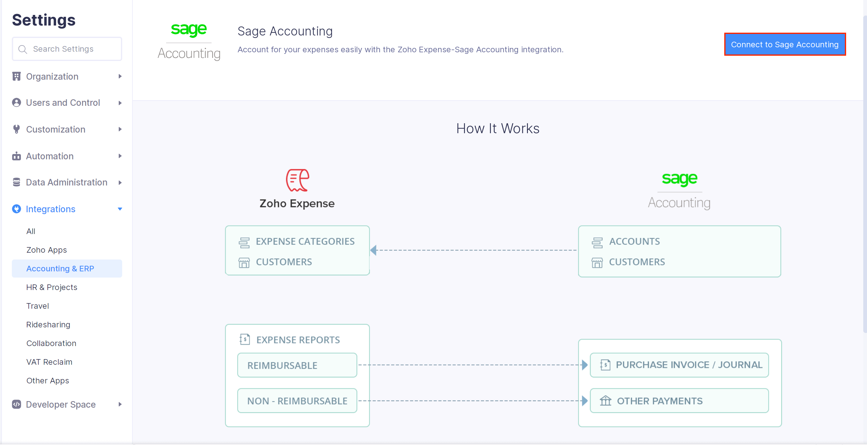 Connect to Sage Accounting