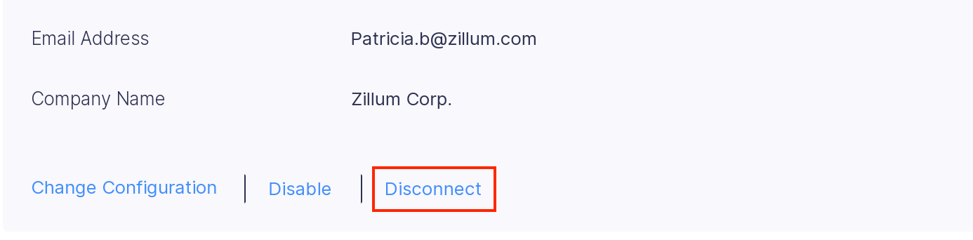 Disconnect the Integration