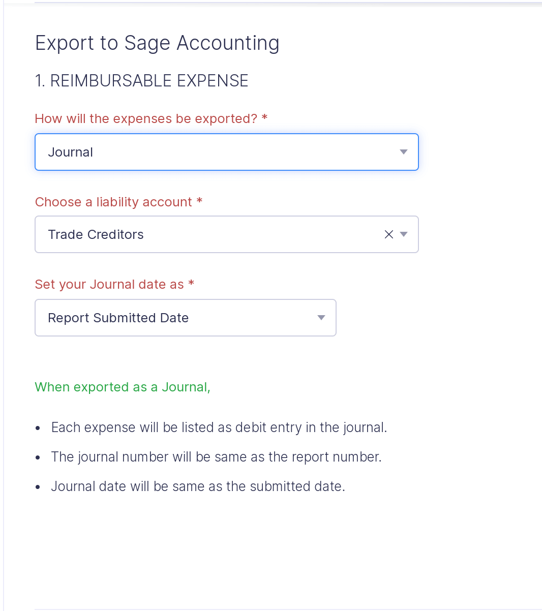Export to Sage Accounting