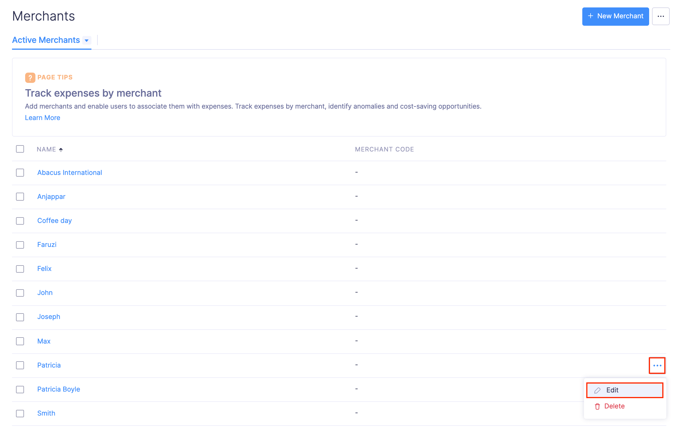 Map Merchants and Vendors