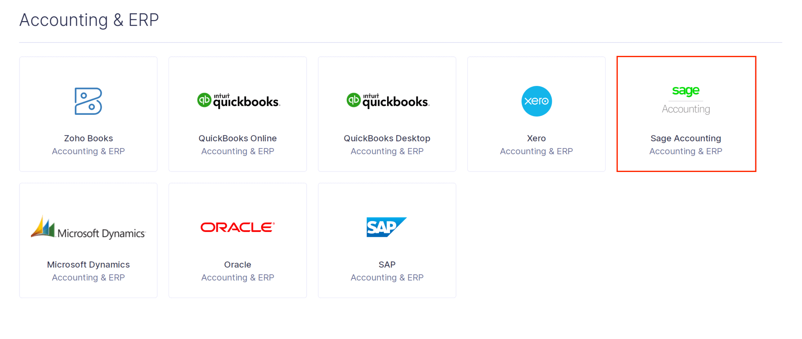 Connect to Sage Accounting