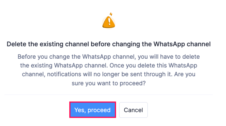 Change default WhatsApp channel