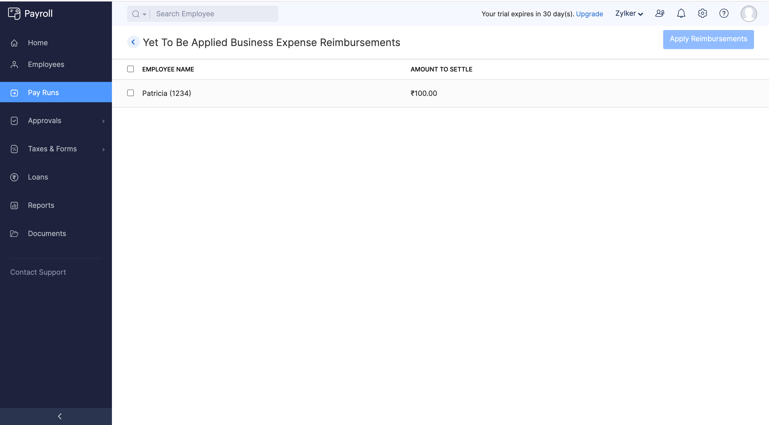 Process Reimbursements