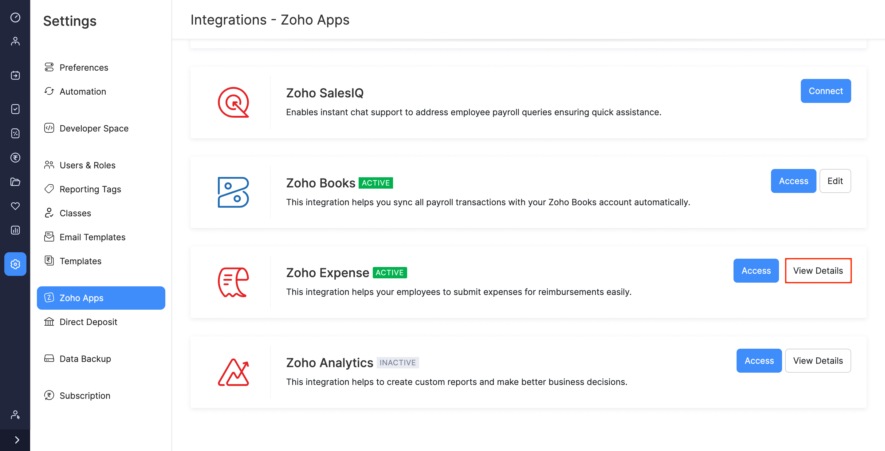 Disable the Integration
