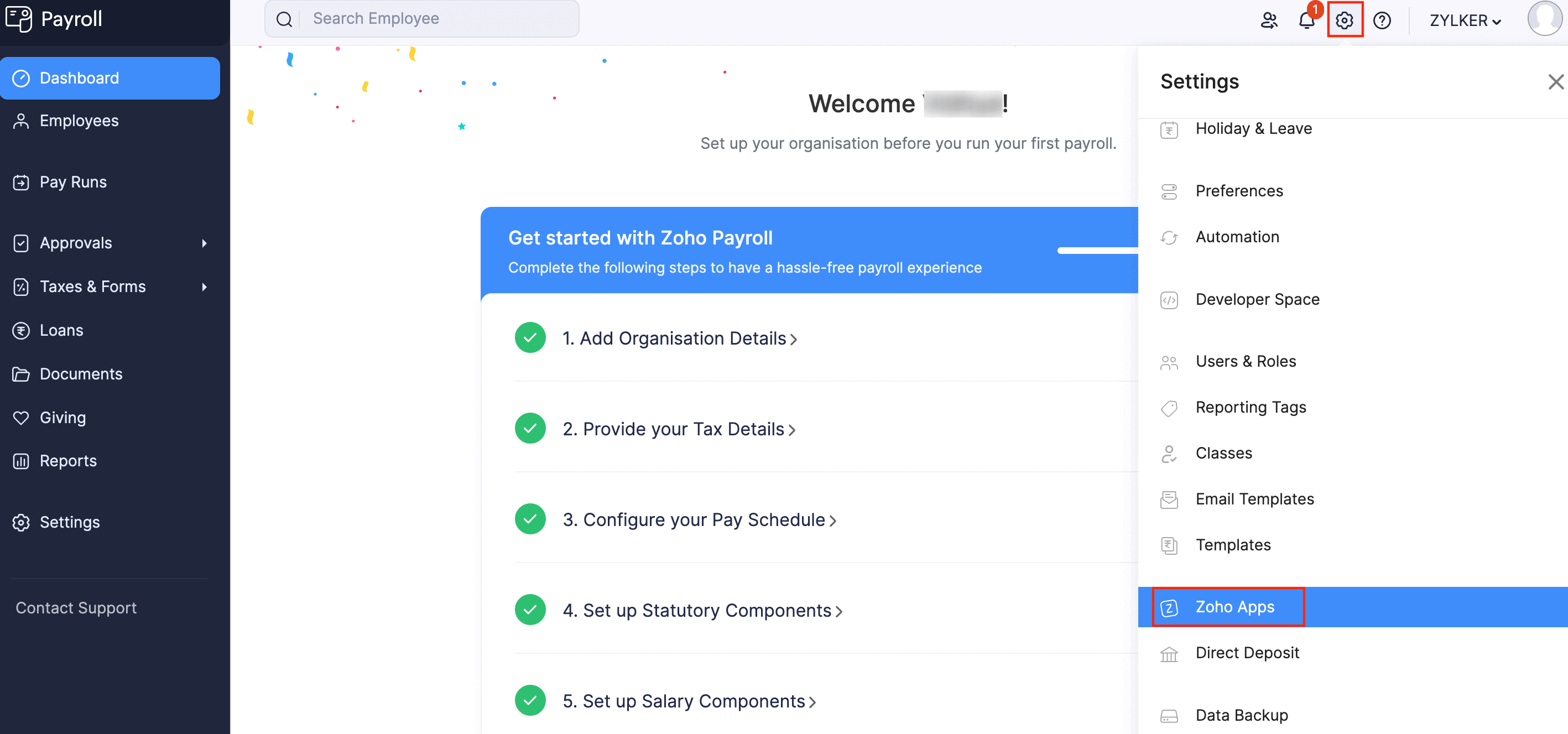 Set up the Integration