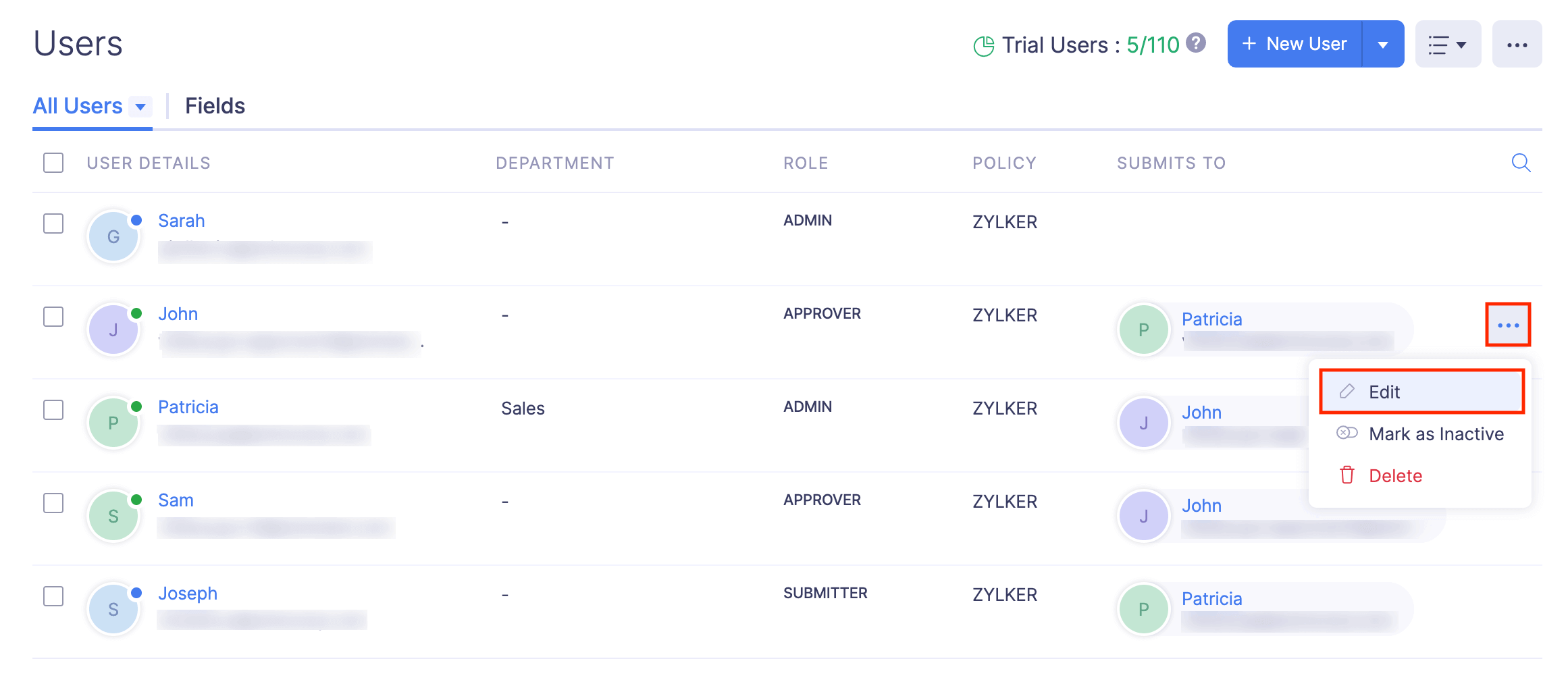 Associate a role with a user