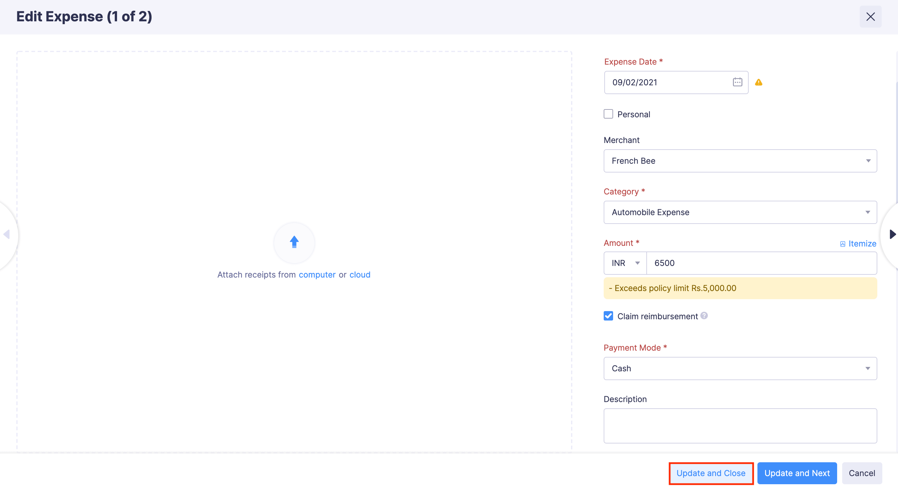 Update the Submitted Reports