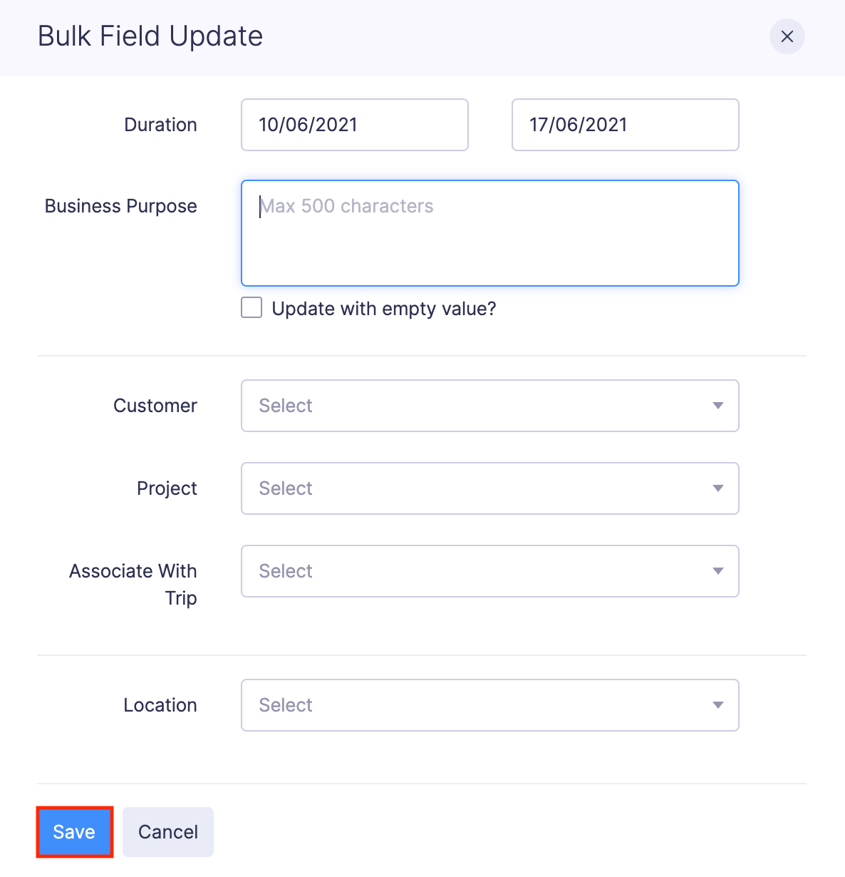 Update Reports in Bulk