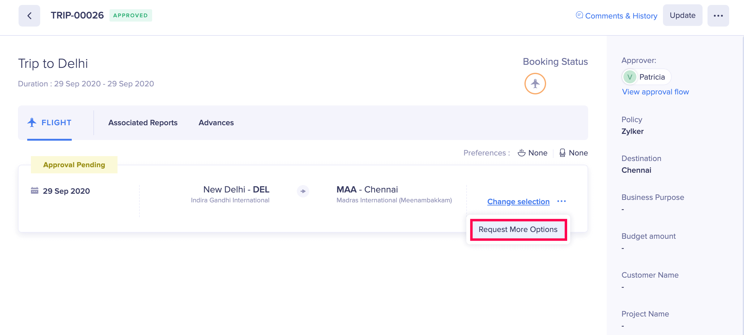 Request More Options